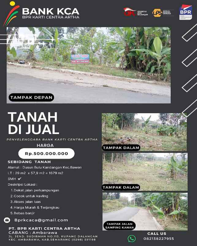 dijual tanah dusun bulu kel kandangan