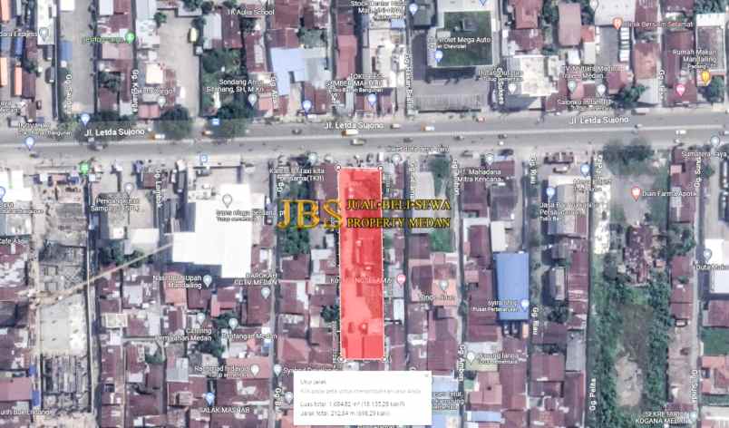 dijual tanah jalan letda sujono depan