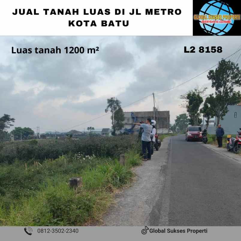 dijual tanah jl metro