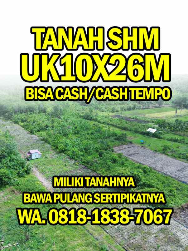 dijual tanah jl parit paeran