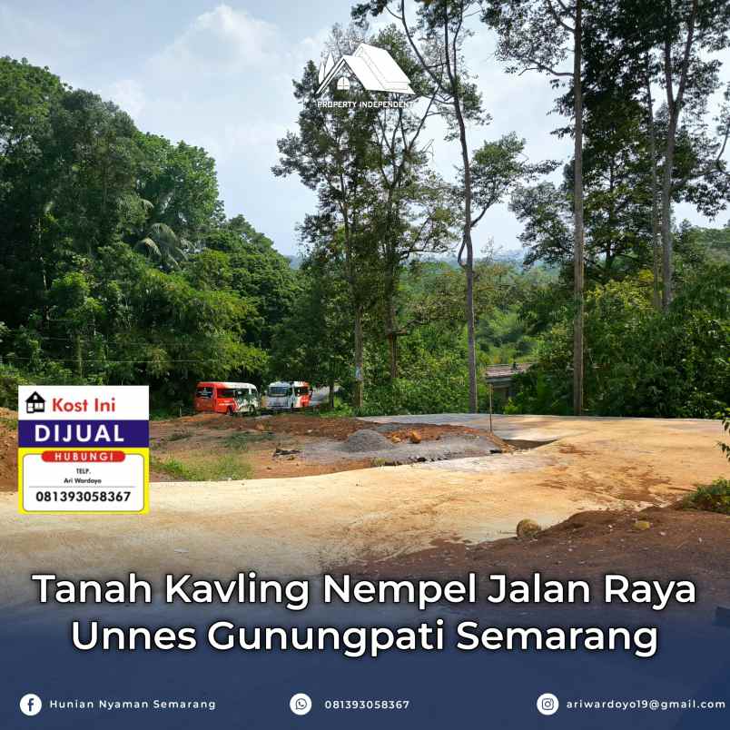 dijual tanah jl unnes gunungpati