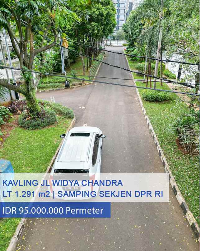 dijual tanah jl widya chandra kebayoran