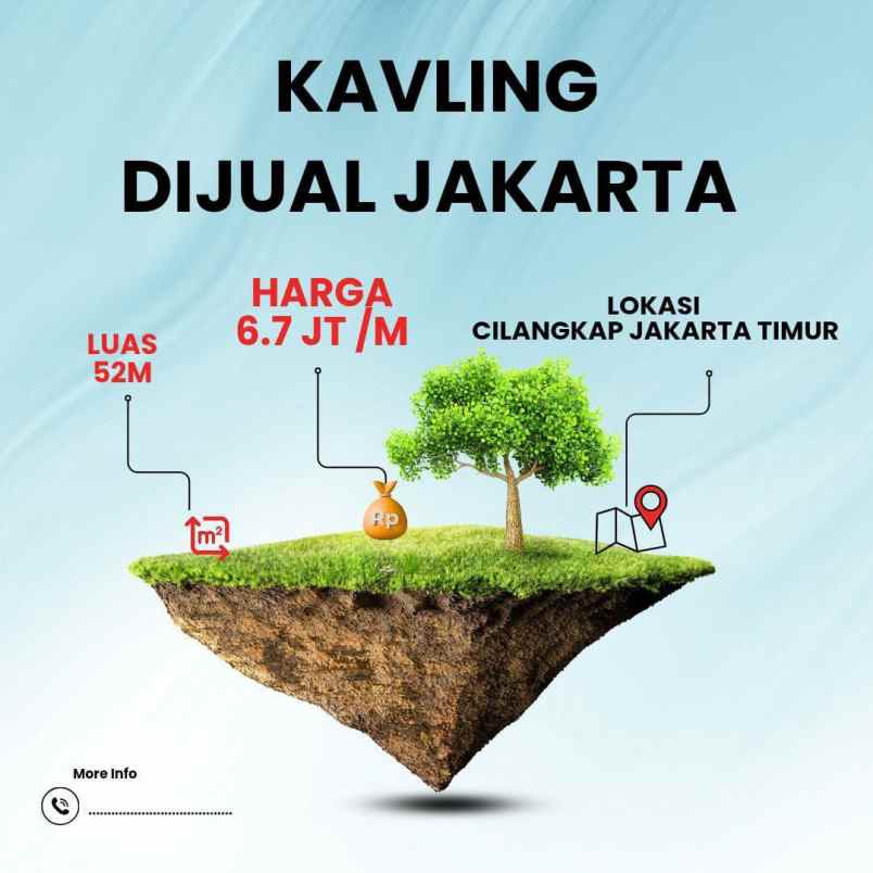 dijual tanah jln raya cilangkap baru