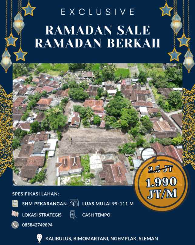 dijual tanah kalibulus bimomartani
