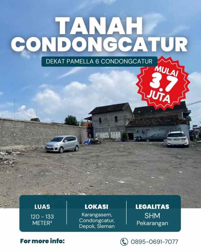 dijual tanah karangasem dekat pamella 6