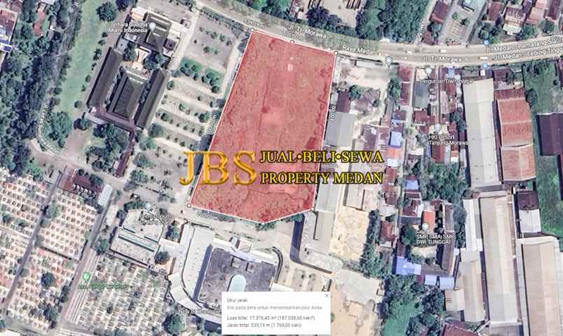 dijual tanah kosong jalan raya medan tj morawa