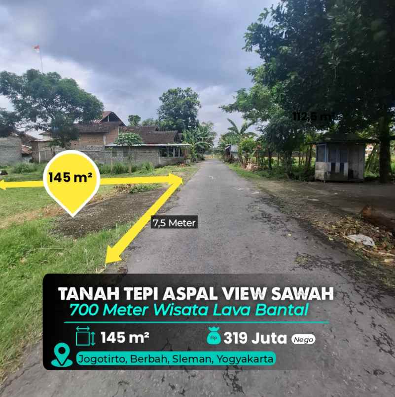 dijual tanah lava bantal