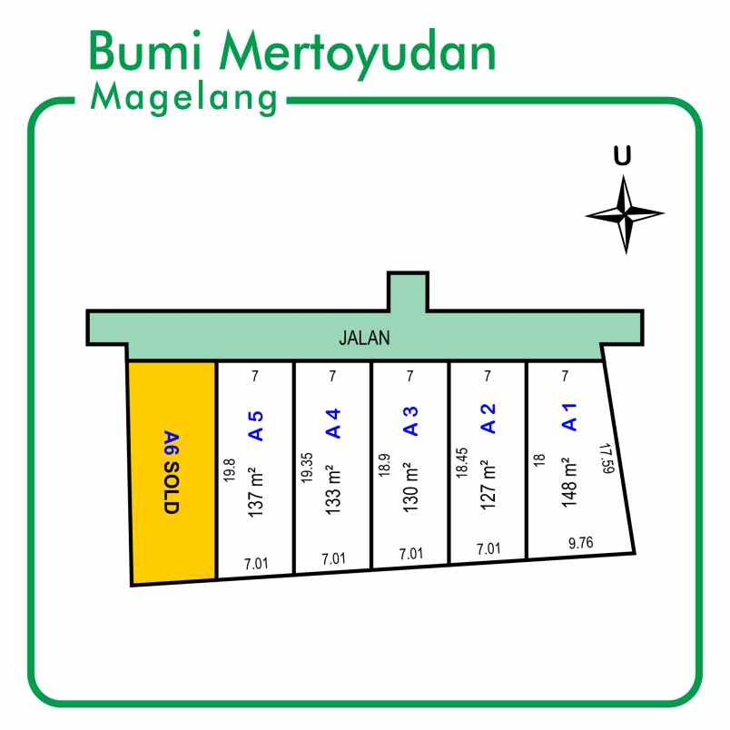 dijual tanah mertoyudan kalisari