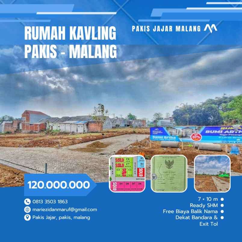 dijual tanah murah pakisjajar kabupaten malang