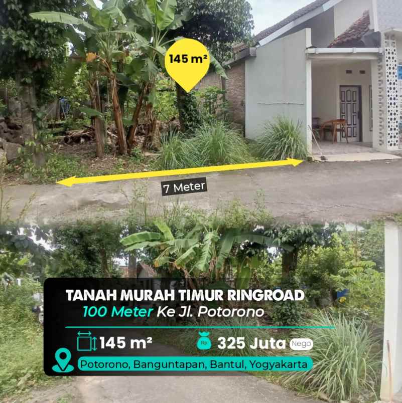 dijual tanah potorono