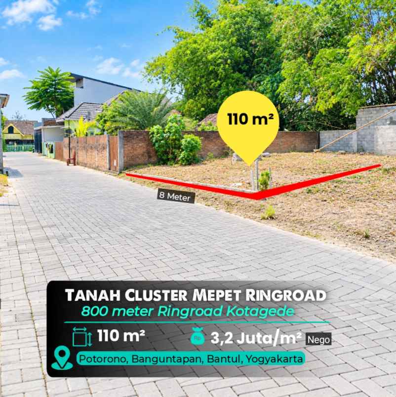 dijual tanah potorono