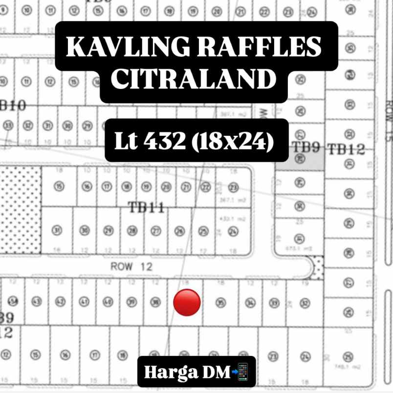 dijual tanah raffles garden citraland