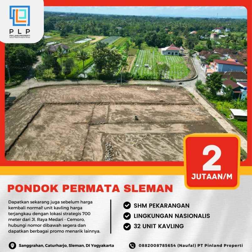 dijual tanah sanggrahan caturharjo