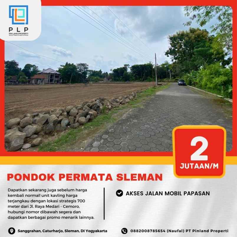 dijual tanah sanggrahan caturharjo