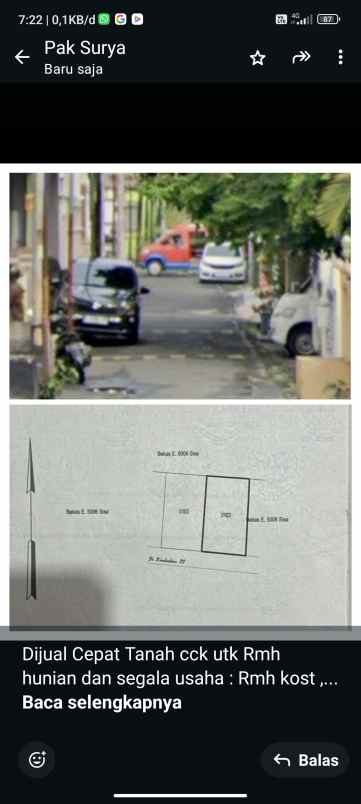 dijual tanah siap bangun di jl krakatau semarang