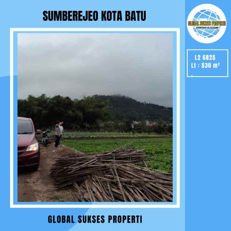 dijual tanah sumberejo kota batu