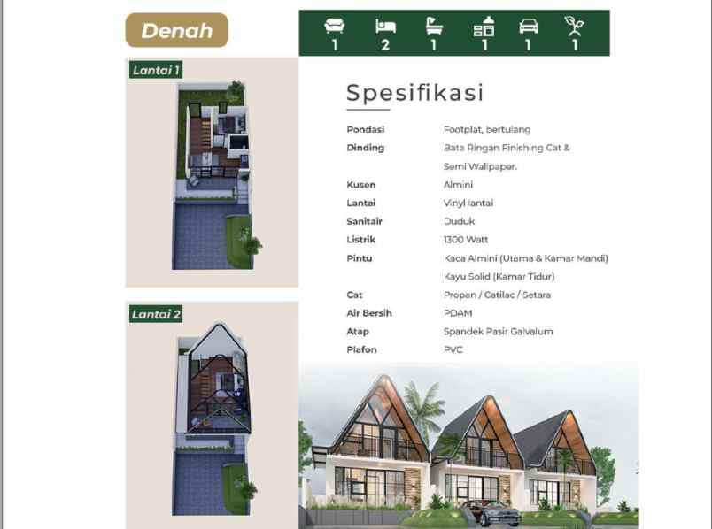 dijual villa ds kesiman kec trawas kab