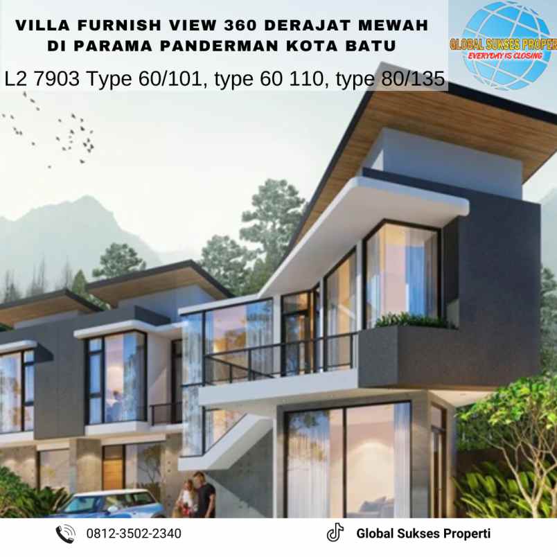 dijual villa parama panderman hills