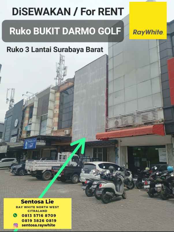 disewakan ruko gudang kantor jalan bukit darmo golf