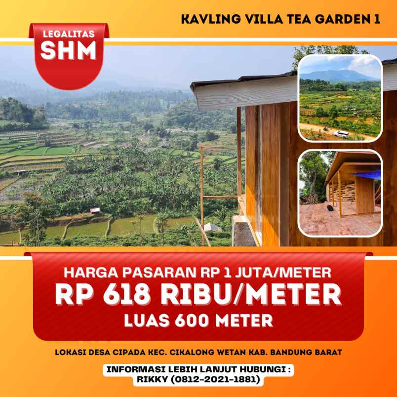 jual kavling tanah murah cocok untuk villa di bandung