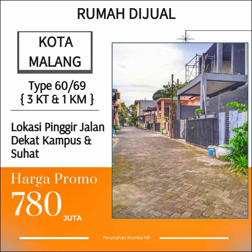 jual rumah 2 lantai di lowokwaru kota malang