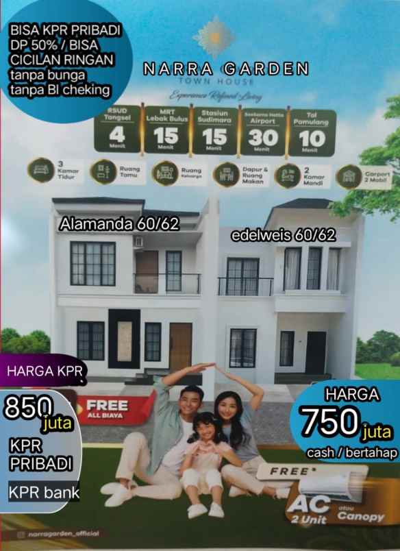 narra garden hunian ekslusif mewah tanpa bunga