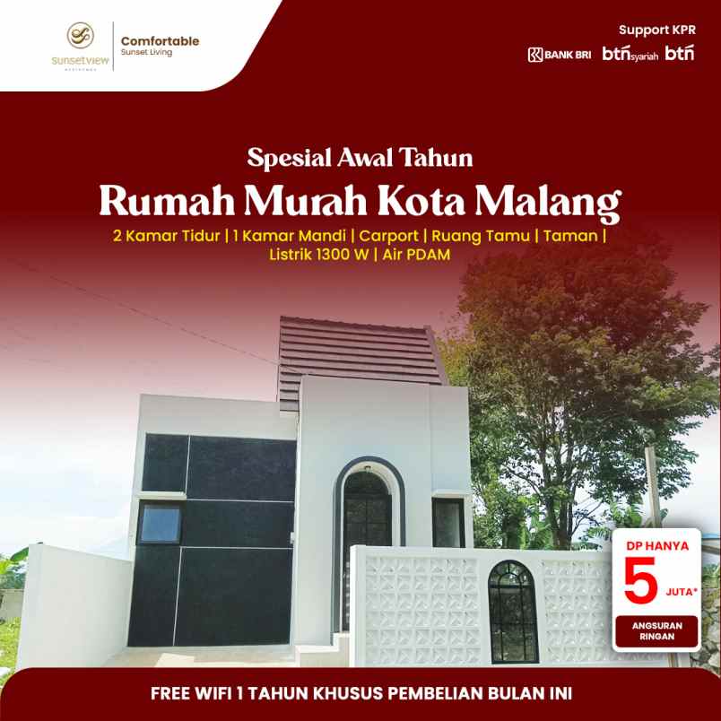 promo tahun baru rumah murah dp ringan kota malang