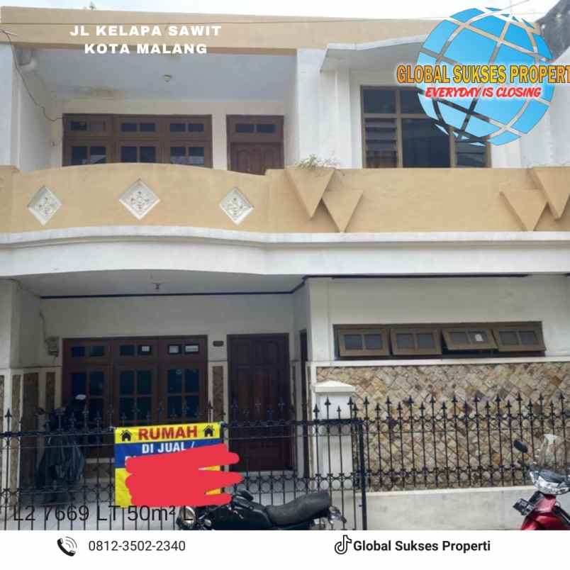 rumah 2 lantai siap huni strategis di sukun malang