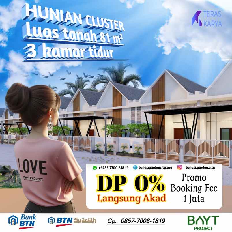 rumah 3 kamar bekasi garden city