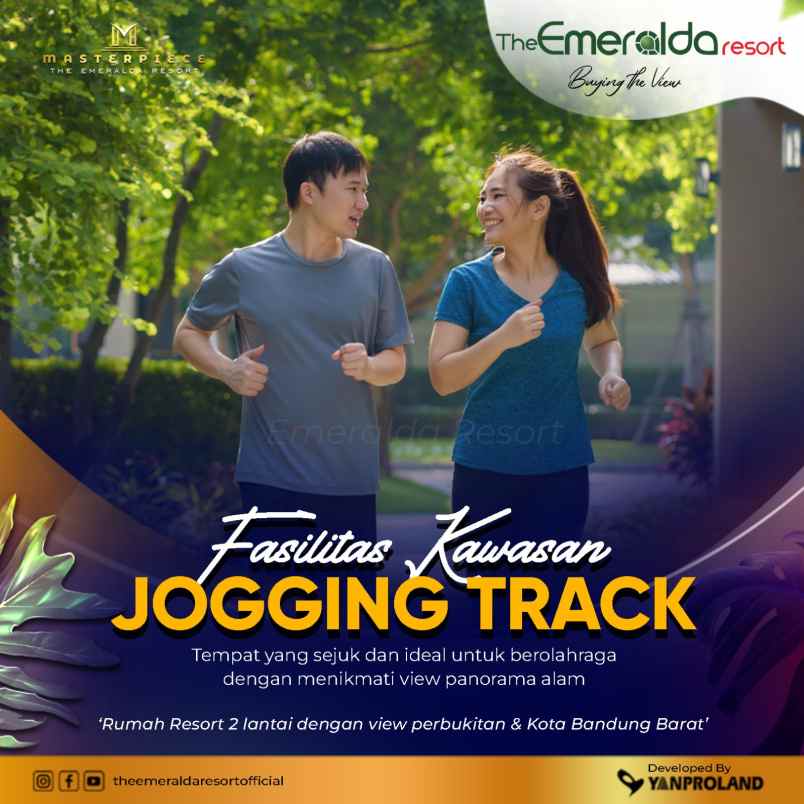 rumah baru 2 lantai dengan jogging track di bandung