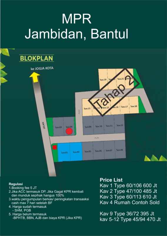 rumah cantik terlaris tepi jalan di bantul