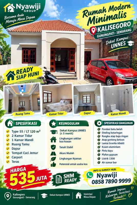 rumah ciamik siap huni shm ready dekat kampus unnes