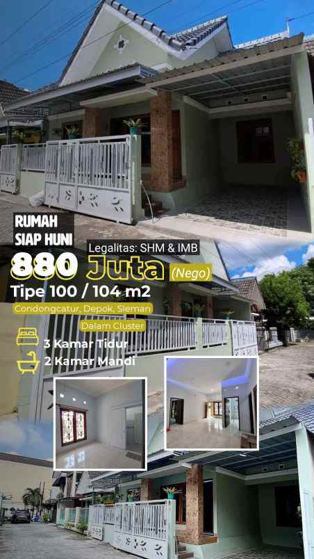 rumah cluster di condongcatur depok sleman