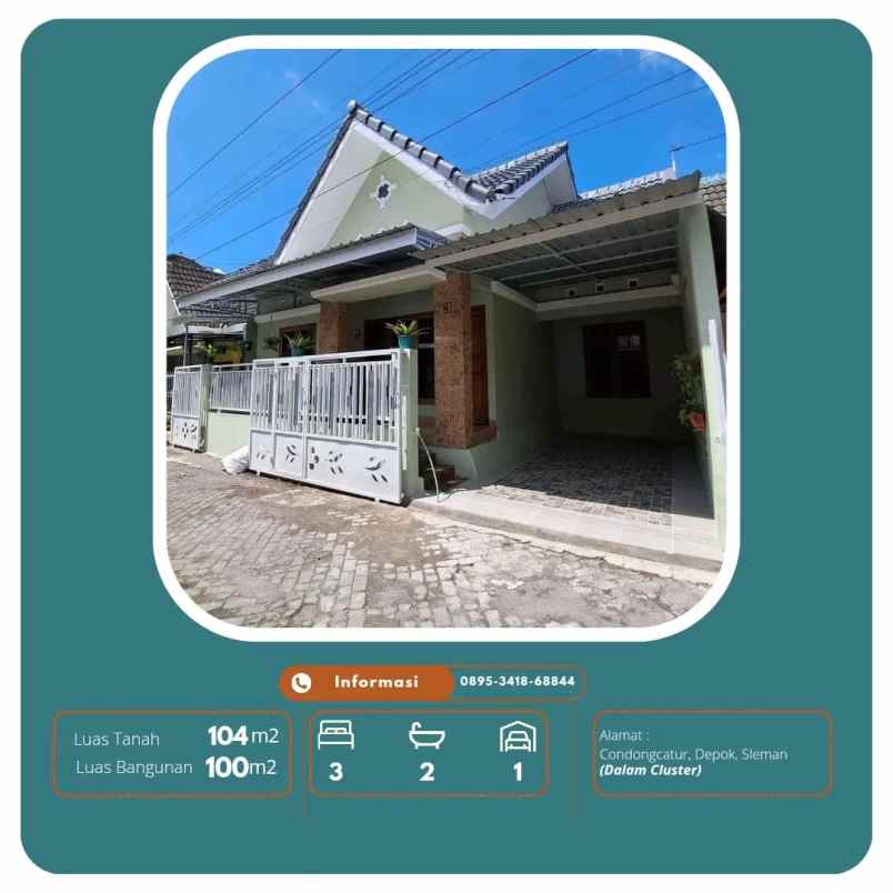 rumah cluster di condongcatur depok sleman