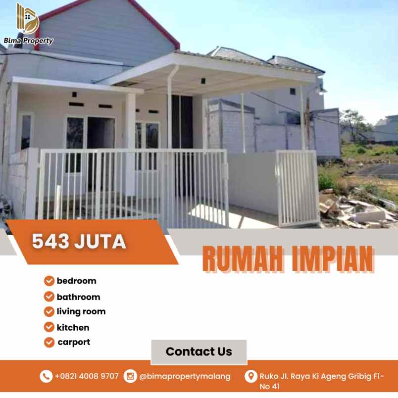 rumah dengan view pegunungan