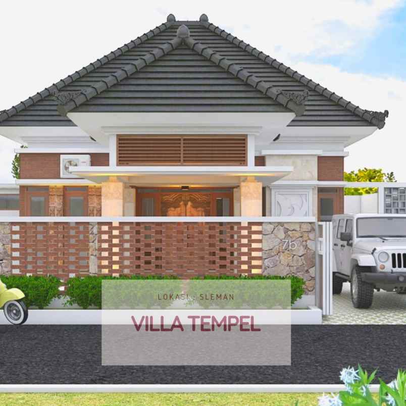 rumah di sleman design villa ada private pool