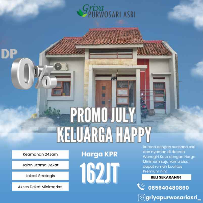 rumah di wonogiri tanpa dp