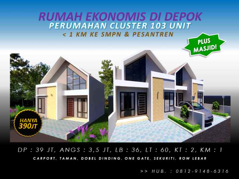 rumah dijual di cilangkap depok harga hemat