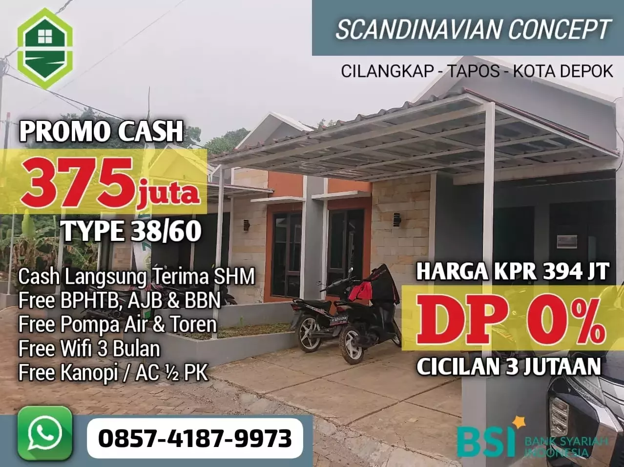 rumah dijual di tapos depok murah banget