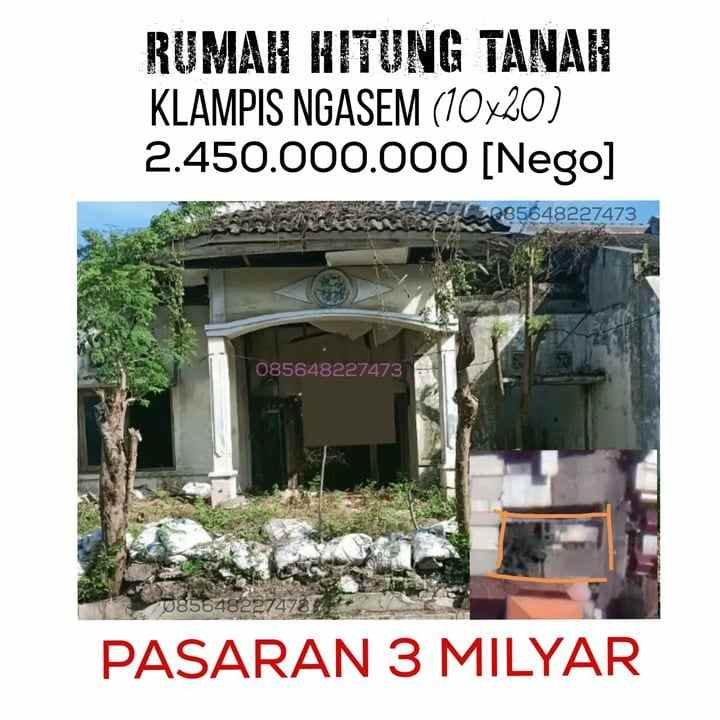 rumah hitung tanah di klampis strategis buat usaha