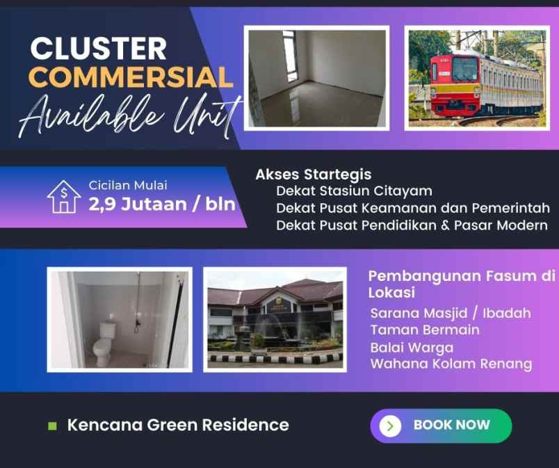 rumah industrial untuk milenial dp 0 di cibinong