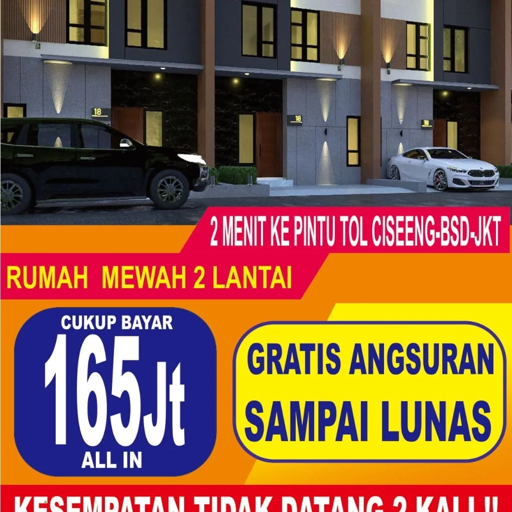 rumah mewah 2 lantai murah meriah