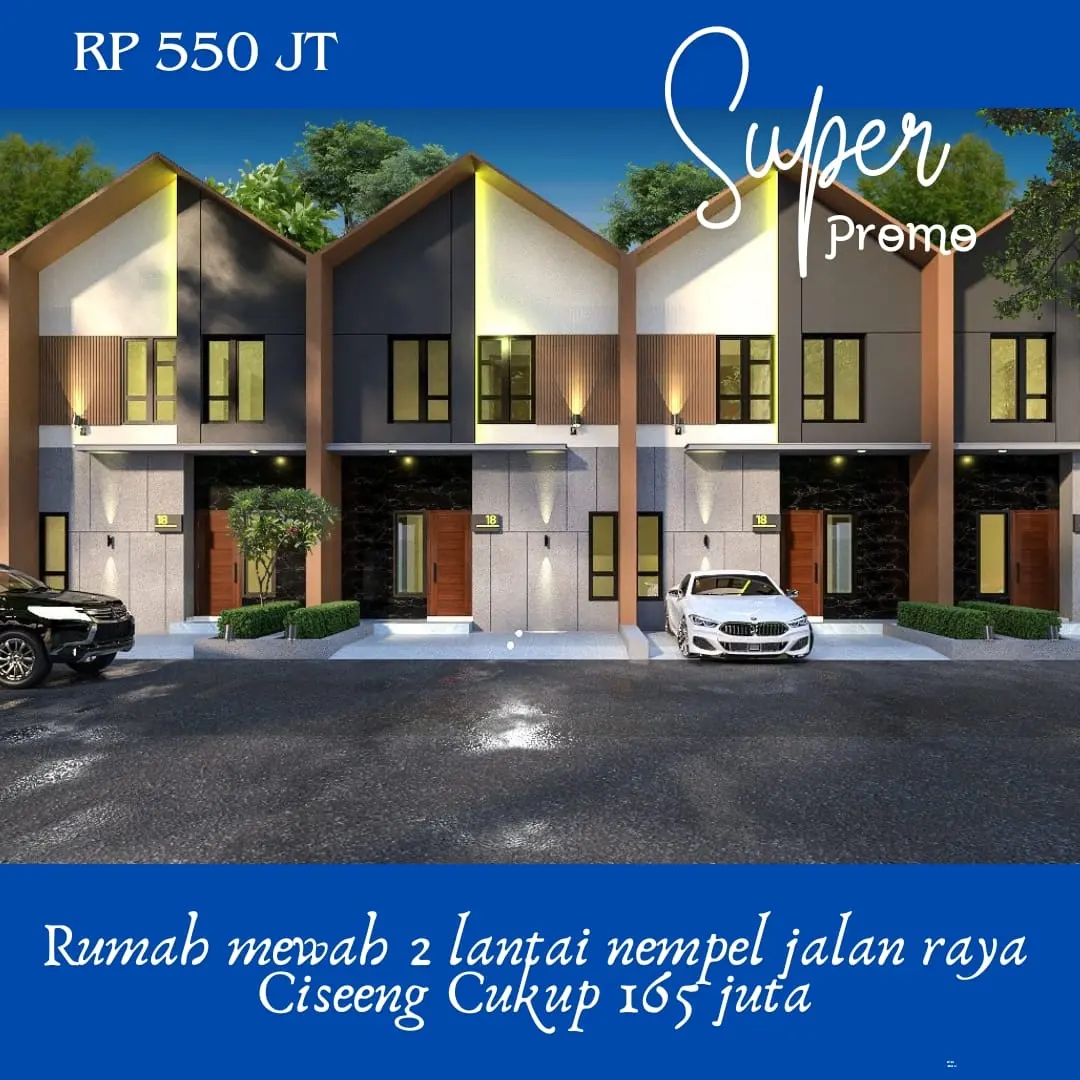 rumah mewah 2 lantai murah meriah