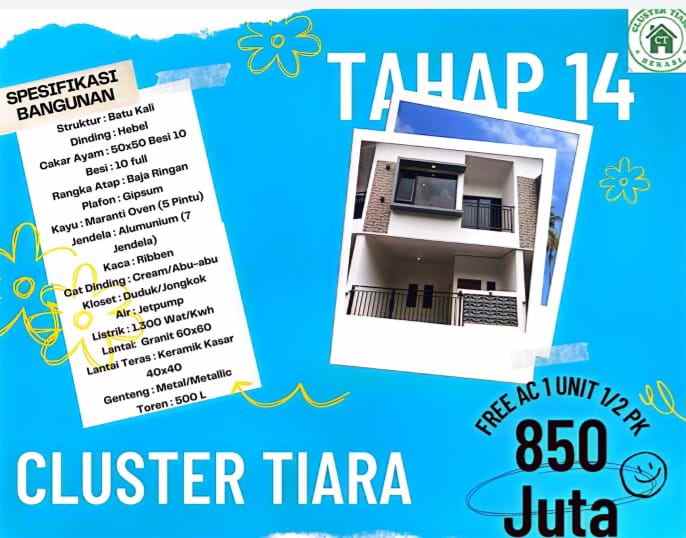 rumah minimalis dalam cluster di bintara jaya bekasi