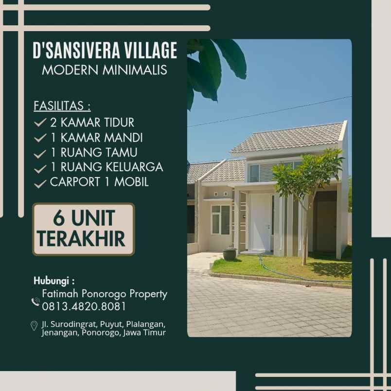 rumah minimalis dan asri syariah di ponorogo