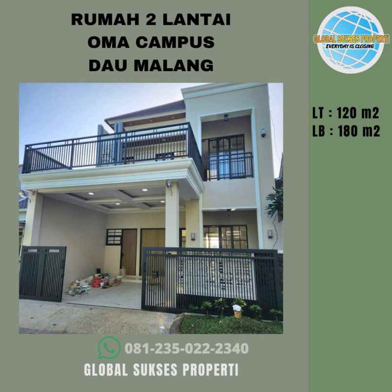 rumah modern mewah strategis di oma campus malang