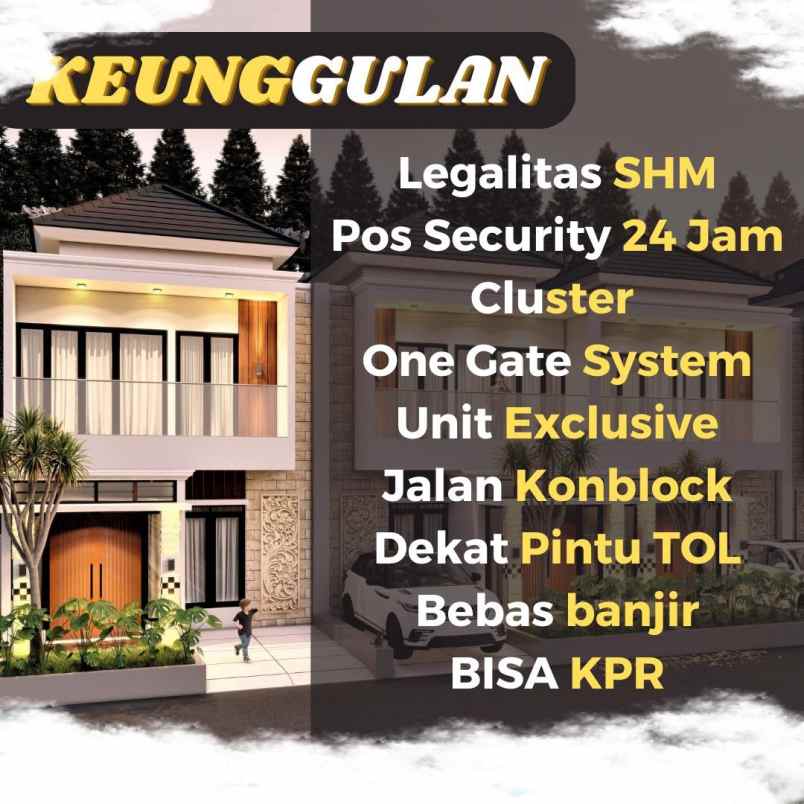 rumah nuansa bali pinggir jalan raya sukmajaya depok