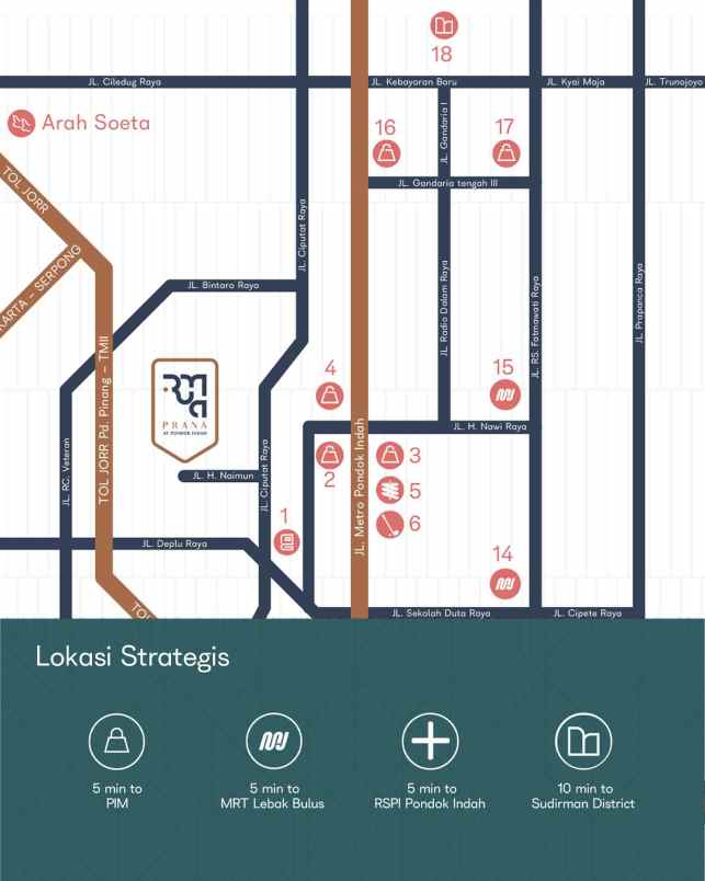 rumah pondok indah 3 milyar an 1km ke mrt lebak bulus