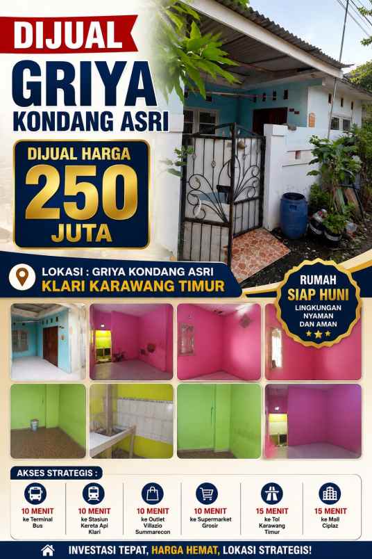 rumah strategis dijual murah di karawang timur