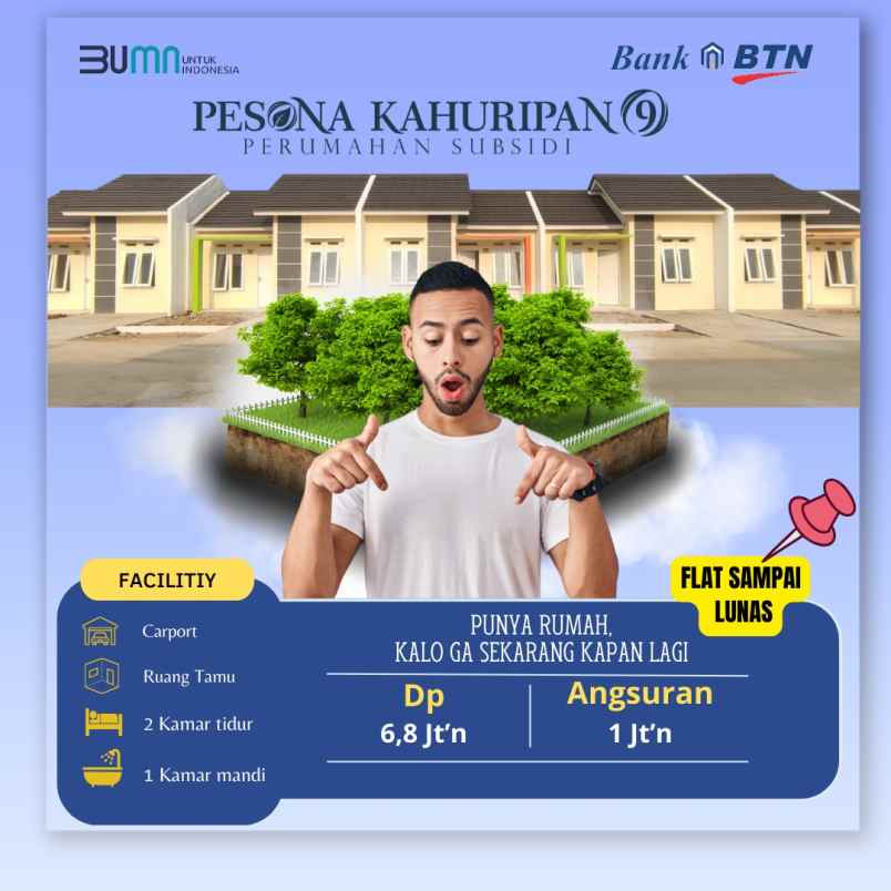 rumah subsidi dp murah pesona kahuripan 8